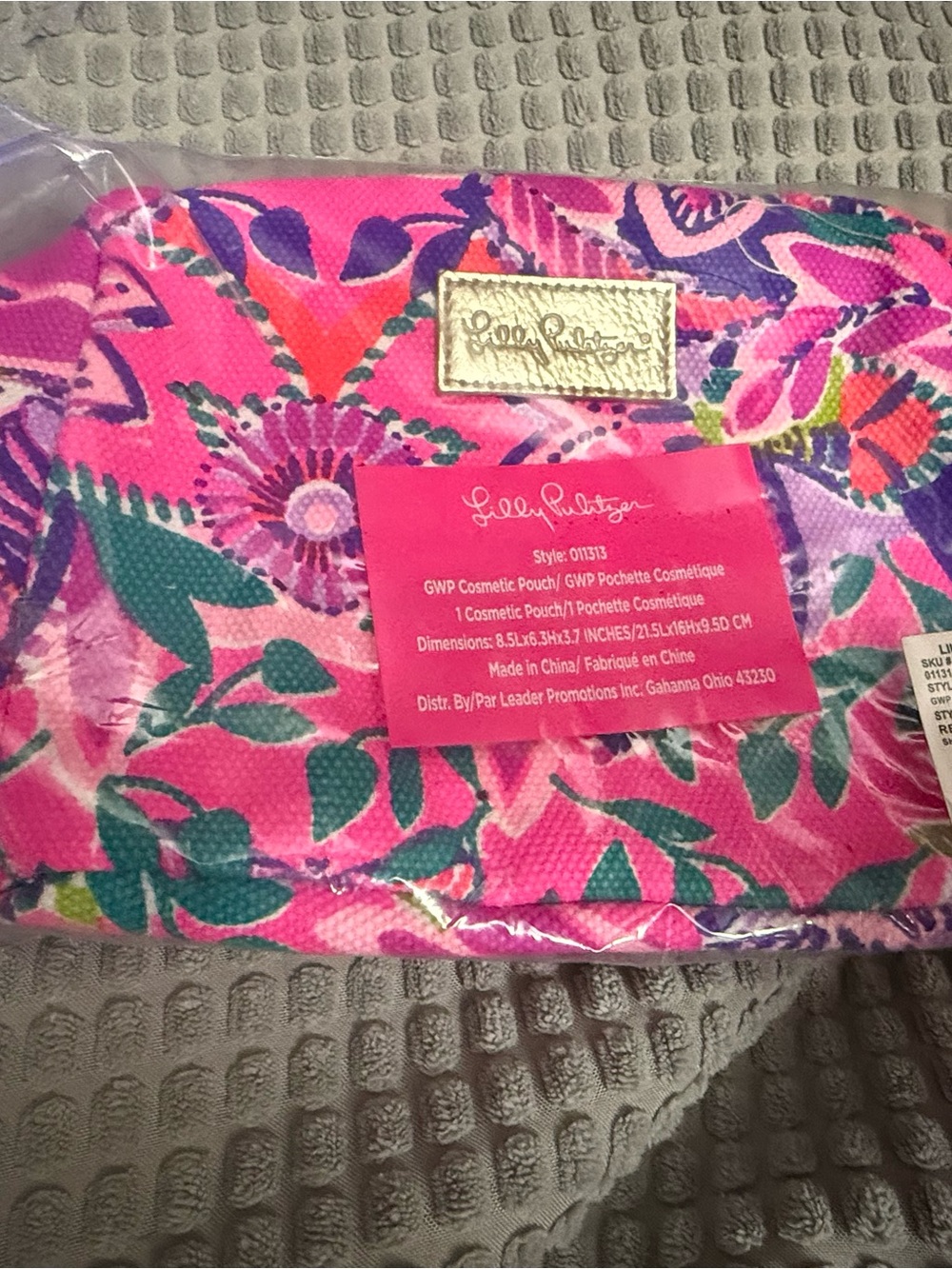 Lilly Pulitzer Pink Floral Cosmetic Pouch